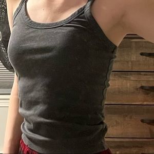 Dark Gray Ribber Tank